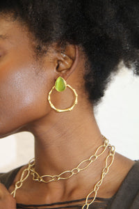 The Cleo Earrings in Green