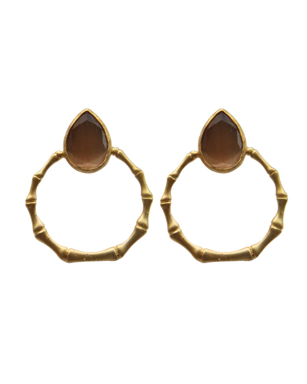 The Cleo Earrings in Brown