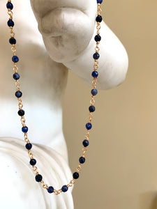 Deep Blue Rosary Chain