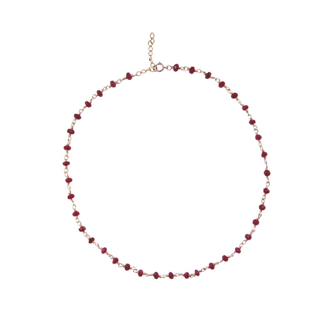 Deep Red Rosary Chain